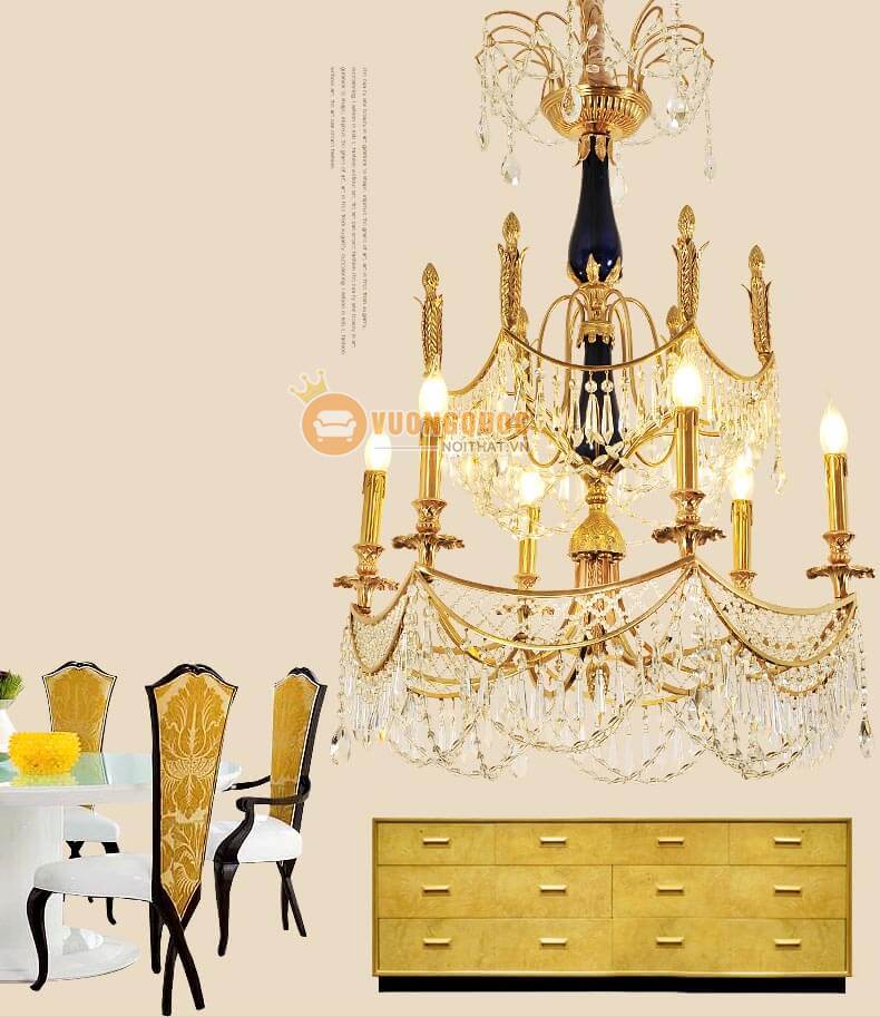 Đèn chùm đồng phòng khách ABR144-1